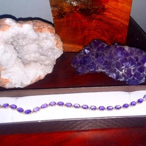 Gold Amethyst tennis bracelet